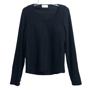 Phierce Fashions Crew Neck Extra Long Sleeve Ribbed Top